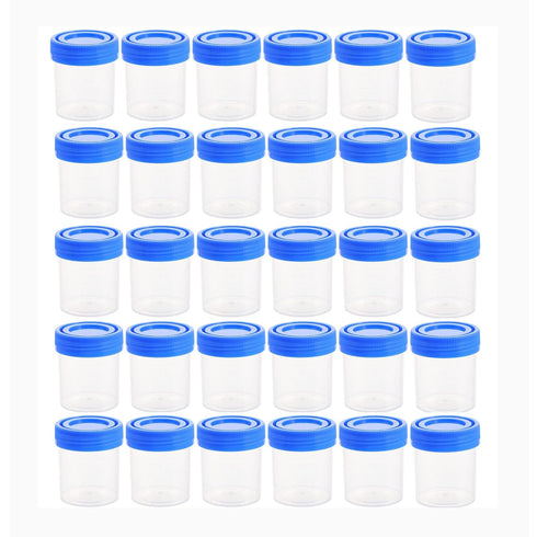 50PCS Specimen Container Cups, Seal Sample Collection Cup for Urine, Screw Urine Sample Cups for Lab Use (40ml)