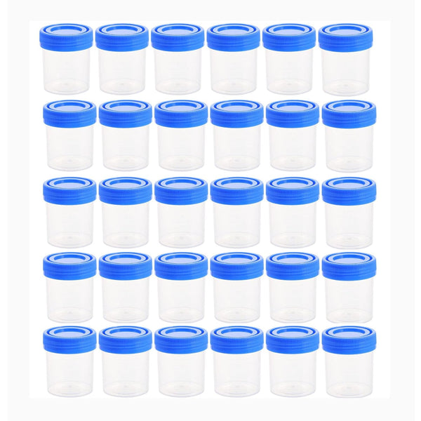 50PCS Specimen Container Cups, Seal Sample Collection Cup for Urine, Screw Urine Sample Cups for Lab Use (40ml)