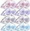 XUXU 8 Pack Double Sided Tape Roller, Permanent Adhesive Dots Tape Dispenser for Crafts