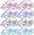 XUXU 8 Pack Double Sided Tape Roller, Permanent Adhesive Dots Tape Dispenser for Crafts