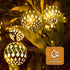 33FT 100LED 8 Solar String Lights Outdoor Waterproof,Globe Solar Fairy Lights Outdoor with Modes,Moroccan String Lights