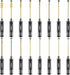 RCpow Car Tool Kit - 16pcs Screwdriver Tool Set Includes Flat, Phillips, Hex,