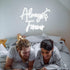 15.4x12.6 inches Ineonlife Always Forever Neon Sign for Wall Decor Love Oh Baby White Letter LED Lights for Wedding
