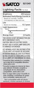 Satco S21340/06 2.8-Watt E12 Bulbs, 2700K, 15000 Dimmable, 6 Pack LED Light Hour Rating
