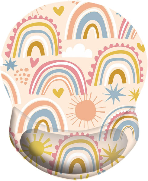 Non Slip Rubber Base Wrist Support Mouse Pad 8.75in X 7.5in Small Desktop Notebook Mouse Mat for Home Office (Adorable