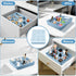 Jalopink Set Silicone Makeup Organizer Drawer with Clear Lid - Stackable Vanity & Bathroom Drawer Organizer, Adjustable