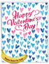 NobleWorks Jumbo Valentine's Day Love Greeting Card, 8.5 x 11 Inch with Envelope, Large Blue Hearts J3503VDG