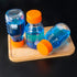 250ml Round Media Storage Bottles Pack of 3, Borosilicate Glass with GL45 Screw Cap, Max Temp 249.8°F