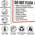 7" 10" 55 SmartSign x 'Do Not Flush - Baby Or Cleaning Wipes, Feminine Hygiene Products, Paper Towels, Masks, Trash