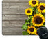 Smooffly Portable Mouse Pad Custom, Plants Theme Sunflower on Wooden Personality Designs Gaming Mouse Pad