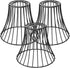 Toyosport 3 Pcs Metal Lamp Shade, 6 in Iron Pendant Light Shade, Black