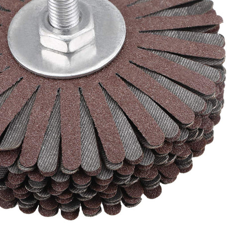 uxcell 1/4-Inch Shank Abrasive Cloth Flap Wheel Sanding Star, 180 Grit for Woodworking Furniture Polishing