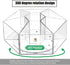 Zonon Clear Acrylic Pen Holder, 360 Degree Rotating Art Pencil Organizer with 7 Compartments for Home Office
