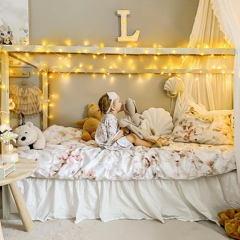 JMEXSUSS Warm White Indoor String Lights - 33ft 100LED Christmas Lights, 8 Modes Twinkle Fairy Lights