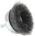 Forney 72731 Wire Cup Brush, Coarse Crimped with 1/4-Inch Hex Shank, 3-Inch-by-.012-Inch, 1 Pack , Metal Grey