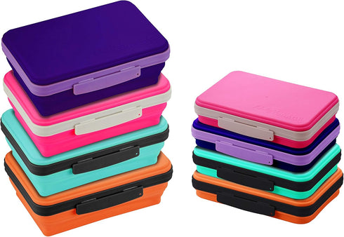 It's Academic Flexi Storage Box, Folding, Collapsible, Adjustable for Pencils, Supplies, Purple (23135)