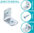 20 Set 0.79"x0.59"x0.79" uxcell L Corner Bracket Corner Brace Metal Joint Right Angle Brackets Rounded Corner Fastener