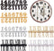 Clock Numerals Kit, DIY Digital Clock Numbers, Arabic and Roman Number Replacement Parts, Black Silver Gold (6 Pieces)