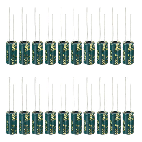 PATIKIL 6.3V 1500uF Electrolytic Capacitors, 20Pcs 8x16mm Aluminum High Frequency Capacitors