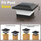 4X4 6000K Fence(2 Pack) T-SUN Solar Post Lights, Waterproof Outdoor Solar Post Cap Lights for Wooden Posts, Cool White