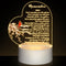 Coume Memorial Gift Night Light Clear Crystal Acrylic Heart Sympathy Gifts Sign