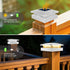 4x4 3 4x4 3.5x3.5 Peasur Solar Post Cap Lights Outdoor with Lighting Modes, LED Post Light Solar Powered Waterproof