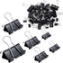 Yexiya 1000 Pcs Binder Clips Bulk, Assorted Sizes Black Paper Clips for School Teachers and Office Supplies