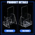 Wenqik Acrylic Brochure Holder - 4.1 Inch Clear Business Card Organizer Stand for Menu, Flyer, Magazine, Office (10 Pcs)