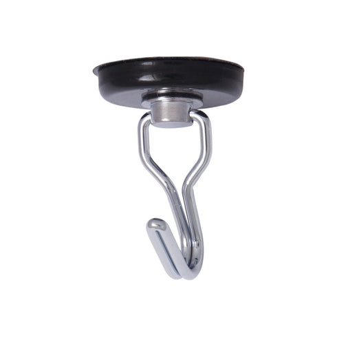Master Magnetics Black 7580 Magnetic Hook Organizer, Rotating Swing Hook, 65 lb Pull Force