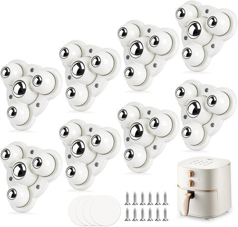 HUIXIHU Self Adhesive Caster Wheels Heavy Duty Swivel Wheels for Furniture, Load 80
