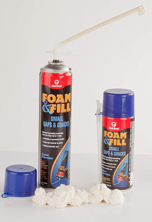 Red Devil 0920 Foam & Fill Expanding Polyurethane Sealant, 20 oz, Off-White, Pack of 1