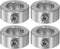 4pcs Shaft Collar 3/4" Bore 304 Stainless Steel Set Screw for Wheel Barrow Axle and Machine Tools