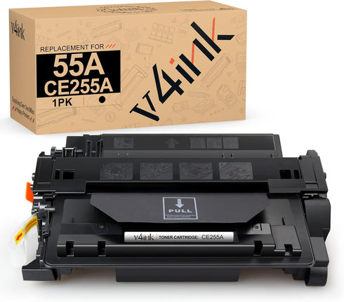 v4ink Compatible CE255A Toner Cartridges for HP 55A 55X, Black Ink for HP P3015 Series