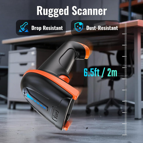 Tera 1D 2D QR Barcode Scanner Wireless and Wired, Digital Printed Bar Code Reader, Compact Handheld Model D5100