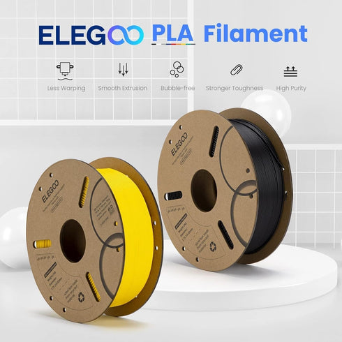 1.75mm 1KG, 3D 0.02mm, 1kg Spool(2.2lbs) 3D 3D ELEGOO PLA Filament Black Printer Filament Dimensional Accuracy +/