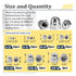 Vifmy 304 Kit(100PCS), 6#32 8#32 10#24 10#32 1/4"-20 5/16"-18 3/8"-16 Sets, Stainless Steel Acorn Nuts Assortment SAE
