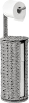 GRANNY SAYS Wicker Freestanding Toilet Paper Holder Stand with Storage, Modern Covered