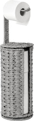 GRANNY SAYS Wicker Freestanding Toilet Paper Holder Stand with Storage, Modern Covered