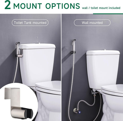 2 4ft Set, Handheld Bidet Sprayer with Replacement Filters for Toilet, Muslim Shower for Feminine Wash & Cloth Diaper