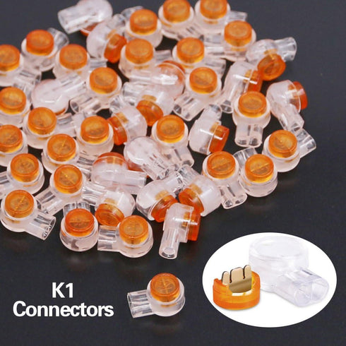 Hilitchi 200-Pcs Data Phone Wire Butt Splice Connectors Assortment Kit with Crimping Pliers