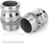 TAISHER 2PCS Aluminum Cam & Groove Hose Fittings, 1-1/2" Plug x 1-1/2" NPT Male, Global Type F