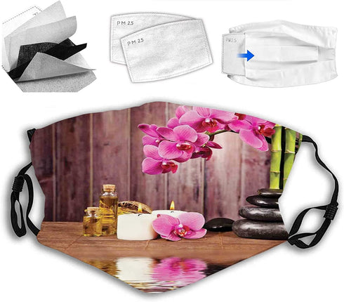 VeJerKK Face mask Reusable with Filter,Washable Adjustable Breathable Fabric Mask with Filter Pocket