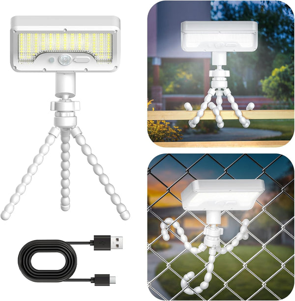 Tryme 92 LED Solar Lights Outdoor Waterproof with Motion Sensor, Octopus Stand,