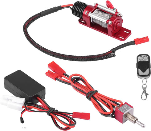 Winch 1/10, Winch Winch, Winch SCX10 D90 RC RC Metal RC Car with Remote Control Receiver, for Axial HPI RC Car