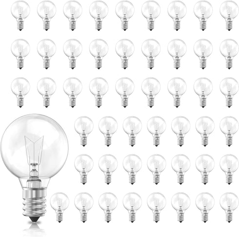 Brightown G40 Clear Light Bulbs Outdoor Light Bulbs Globe E12 Candelabra Screw