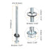 uxcell #14 x 4" Self Drilling Screws with Rubber Washer, 50pcs Zinc Plated Steel Roofing Screws Hex Head Self Tapping Screws with EPDM Washer for Metal to Metal