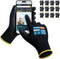 KAYGO KG11PB Safety Work Gloves, PU Coated Seamless Knit Gloves with Touchscreen, 12 Pairs for Men and Women (Large,