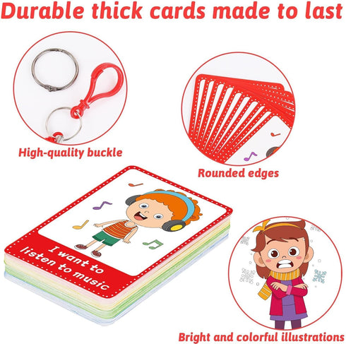 90PCS Communication Communication Autism My Behaviour Cards for Speech Delay Children and Adults Special Needs Visual