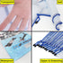 AUSTARK 10 Pcs Zipper File Bags, Waterproof Plastic Mesh Pouch for Office School, B6 Size 7.6''x5.3'', White and Blue