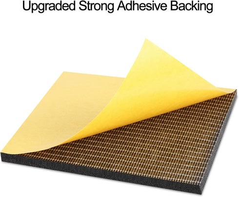 Premium Self-Adhesive Foam Padding Sheet, 4" x 4" x 1/4", 8PCS Neoprene Rubber for Crafts and Floor Protection